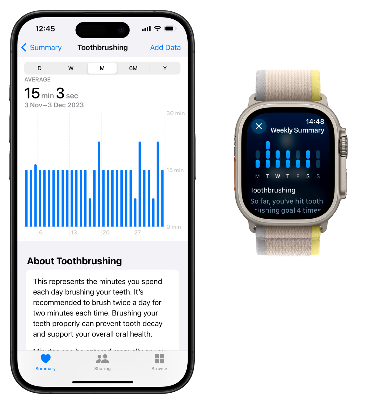 Toothify Apple Watch brushing coach app screenshot